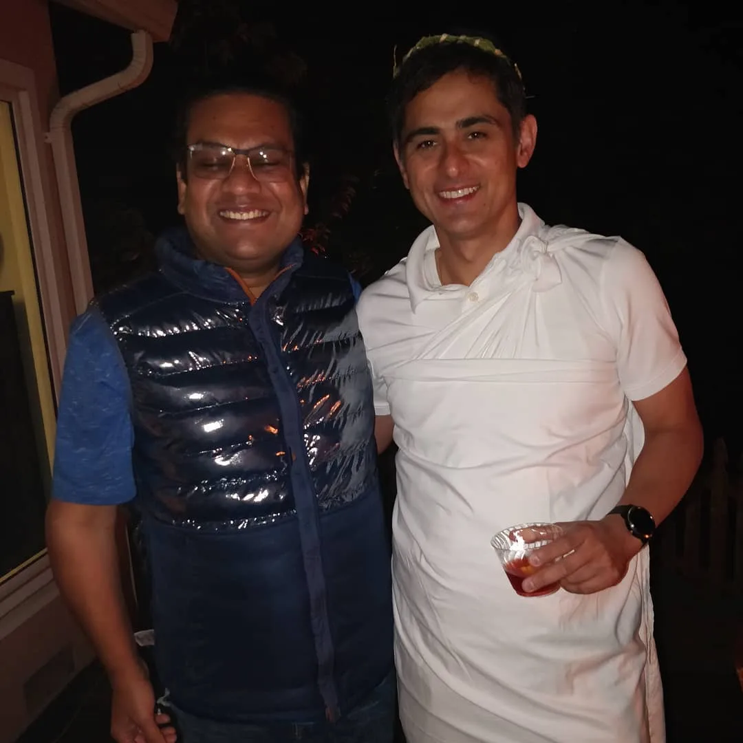 I showed up at a #Halloween party without a #costume, so I pulled yesterday's stunt again.