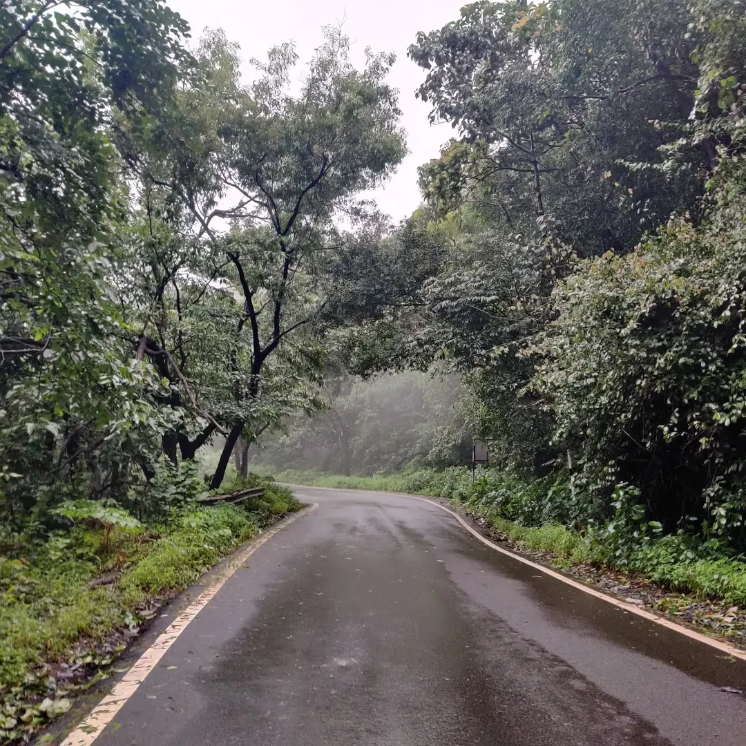 Can you see the clouds on the road?
