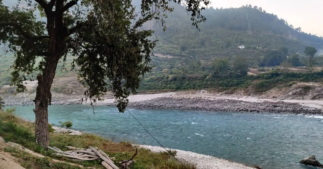 The river is the most beautiful colour here
