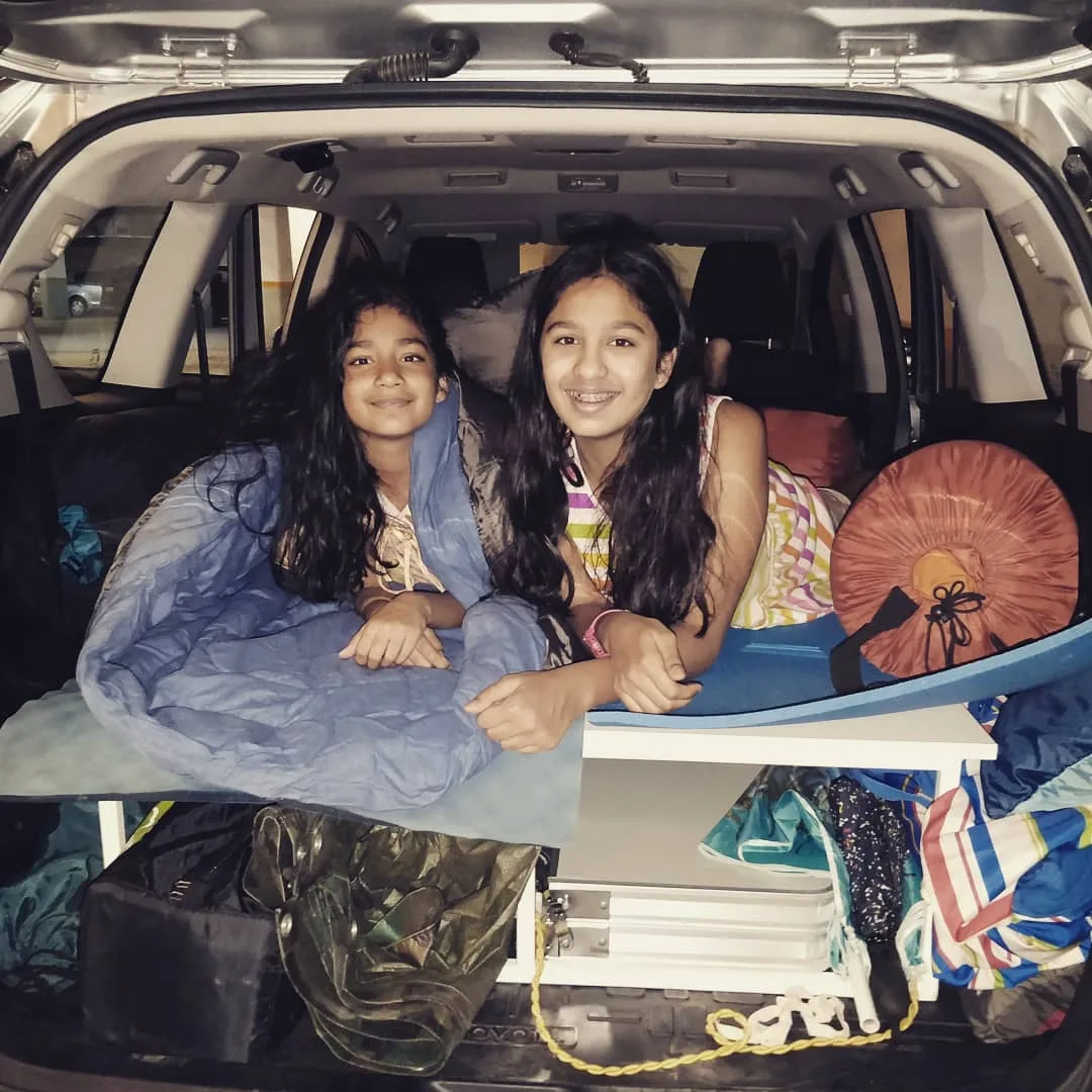 The beautiful owners of the #Innova are testing it out. Verdict: "Love it. Gonna sleep in it tonight." #vanlife #caravan #experientialtravel #travelinindia