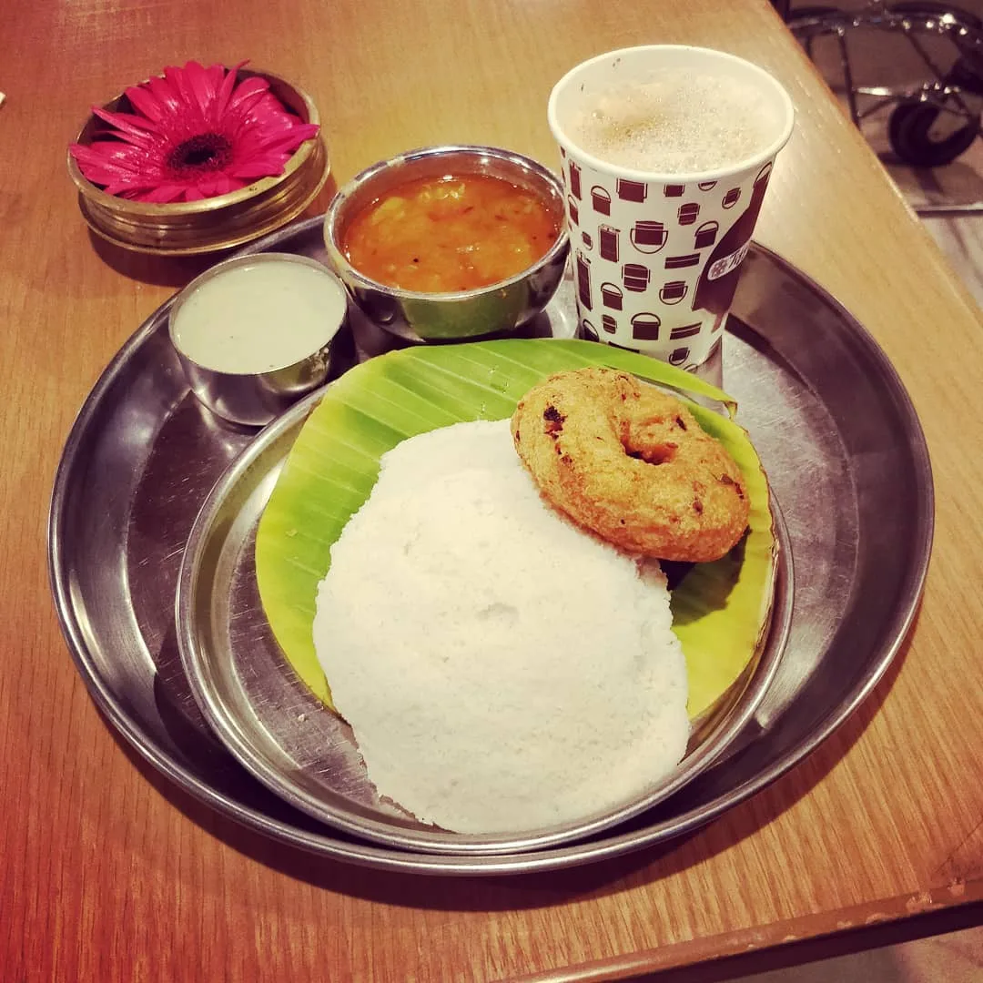 Au revoir, Bangalore.

How was the meal? Well, it was fully 10x the price of an equally satisfying meal at a Darshini. But fresh idlis, early in the morning, deep inside an airport