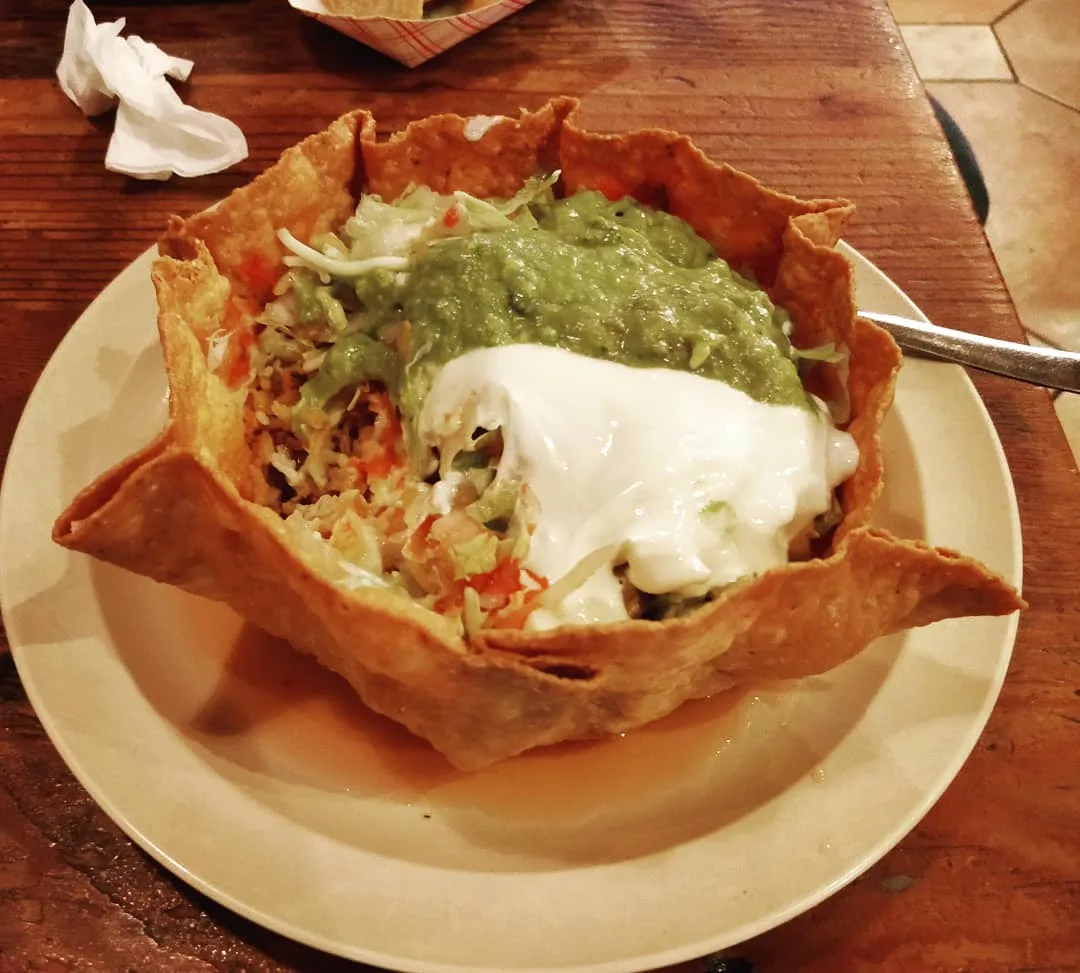 When the best Mexican food you've had in recent time, comes in an edible bowl.