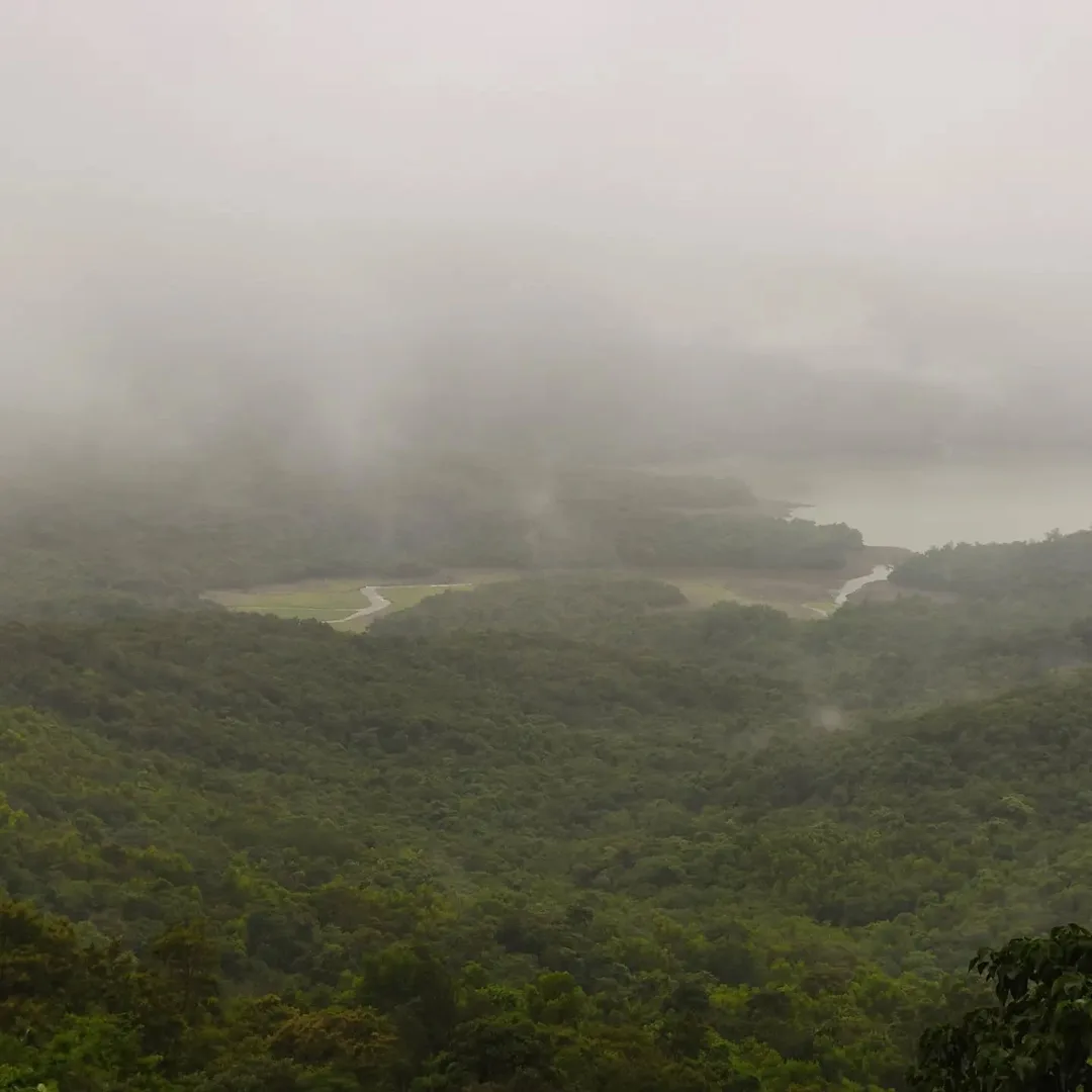 The view of the Anjunem Lake from up above