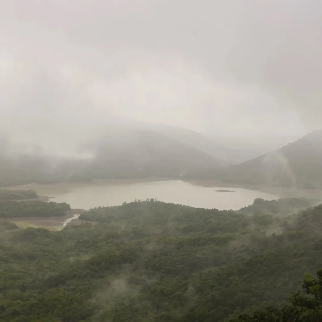 The view of the Anjunem Lake from up above
