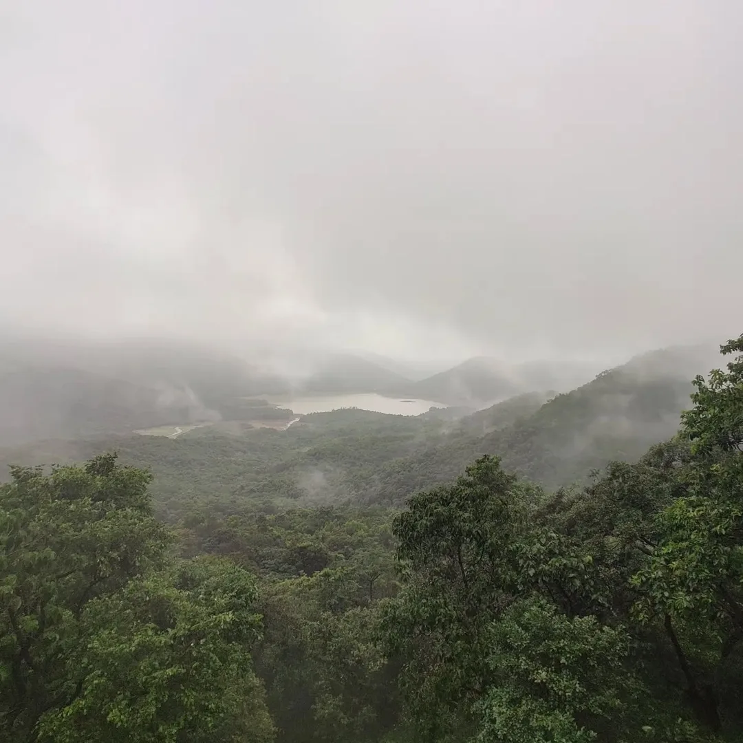 The view of the Anjunem Lake from up above