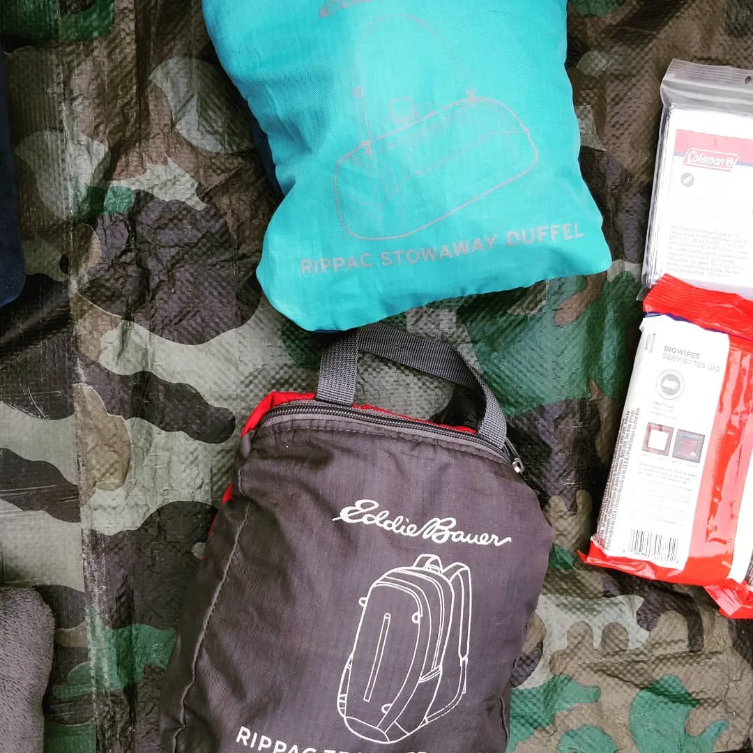 Here's a whole bunch of closeups of our gear. Safety stuff, backpacks, cooking stuff, pillows, umbrellas, etc. Are we missing anything important?

#camping #campinggear #hikinggear