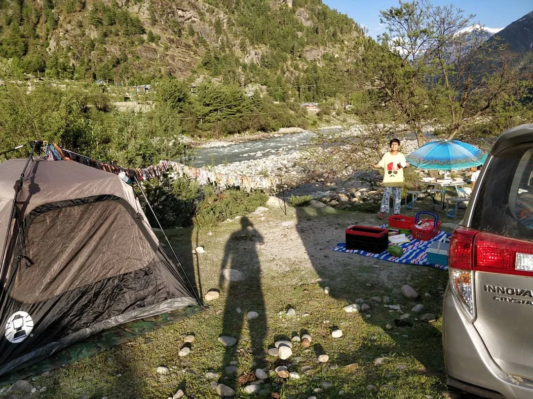 And the #camp is up before the sun went down.

We are super excited. And we are missing a bunch of little things. No carabiners 😲. Time to McGyger and #jugaad.