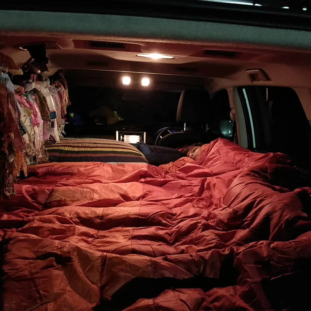 Here is how our living quarters look tonight. We got late in settling in, so we haven't set up our tent or done any cooking. We did cover a lot more distance than I expected.

The 