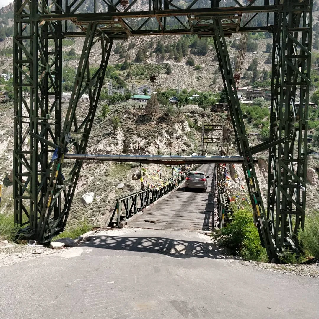 Perfectly nice brand new concrete bridge lies unused while we had to go over a rattly, noisy, scary #metal #bridge.