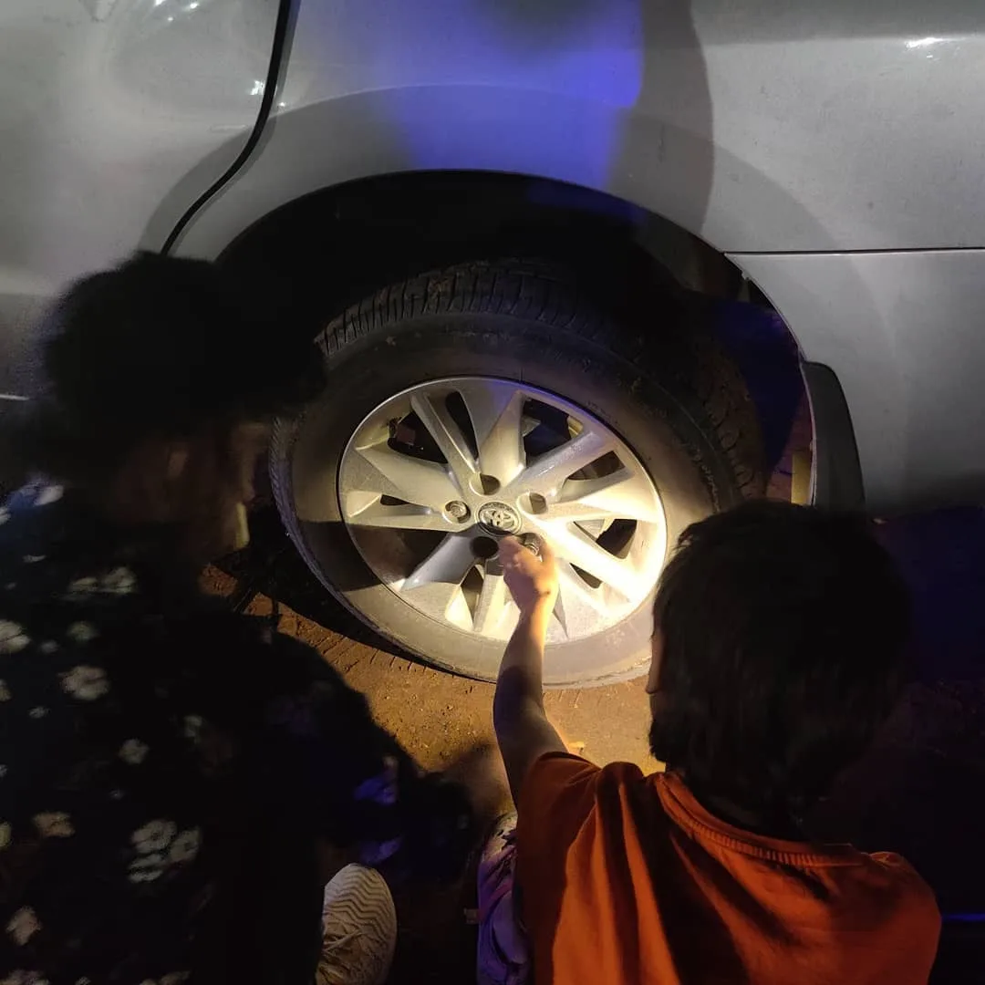 Can we ever take the caravan on the road without flattening a wheel? 🙄
