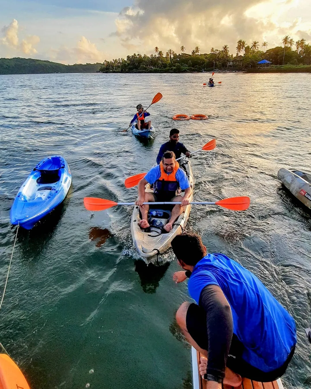 We went kayaking to an island that appears and disappears with the tide.