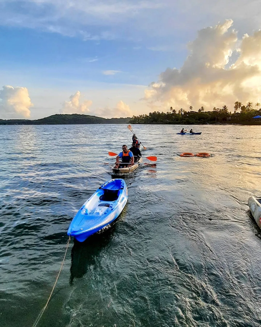 We went kayaking to an island that appears and disappears with the tide.