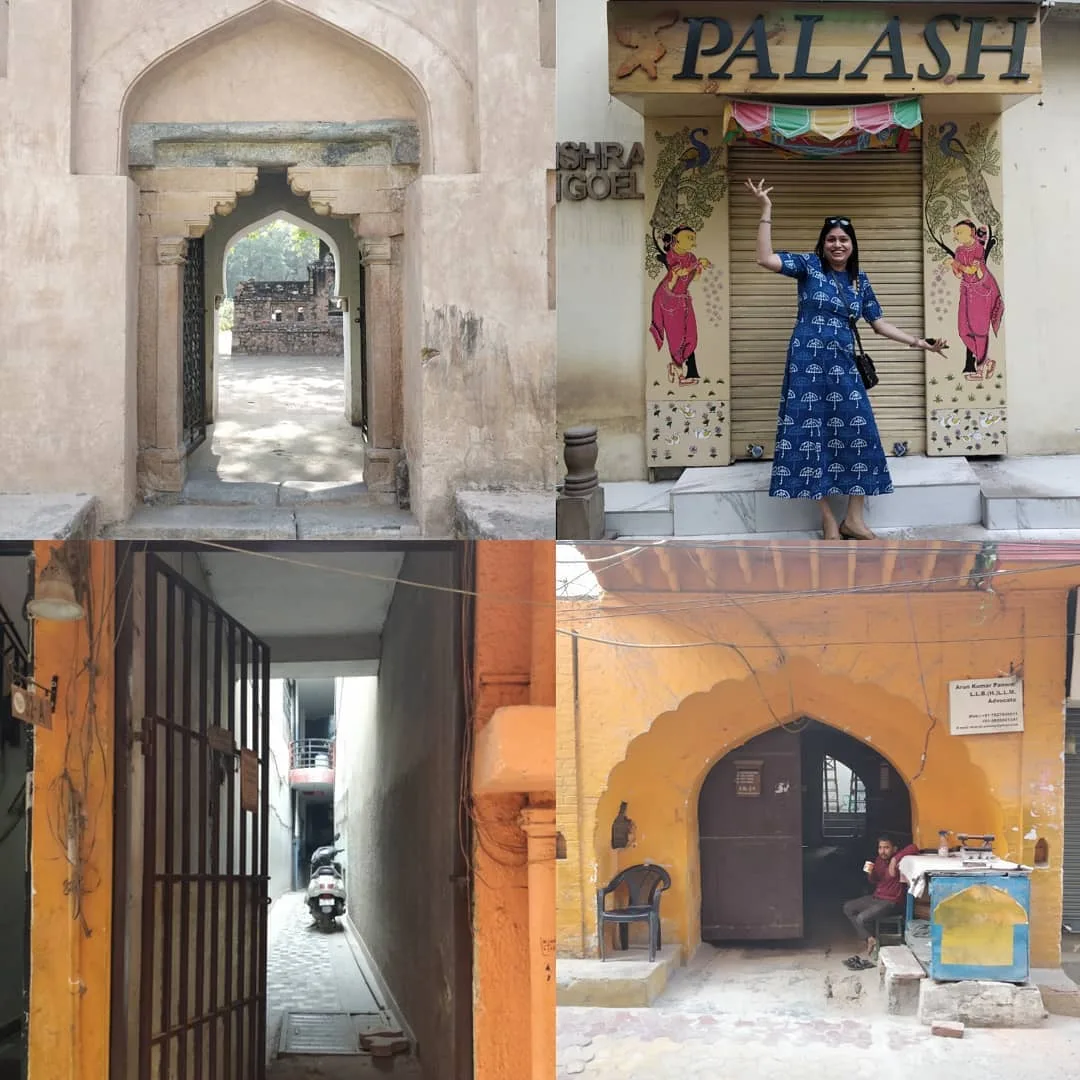 Portals to other dimensions. The cavernous walkway on the bottom left is so typical of Indian houses; and yet so uninviting.