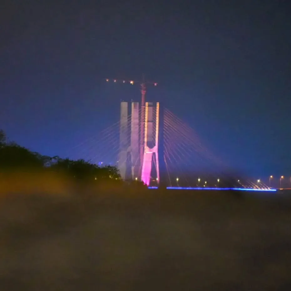The new Zuari bridge. From far, far away.