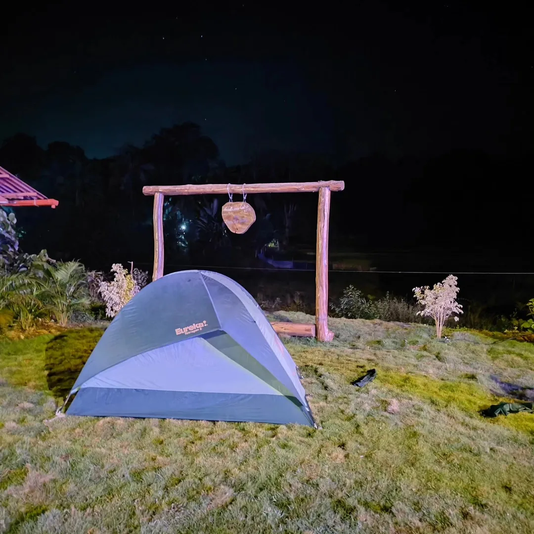 We are off #camping in #Dandeli. This is how the #campsite looked last night. We are out for a few days, so give us a holler if you'd like to join us.