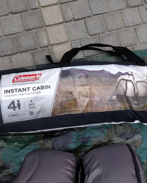 This is our four person #instant #tent. The kids want to take it along in case they don't like sleeping in the #van ever