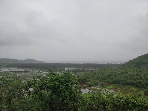And then, across hills, fields, villages, palm trees and beaches, we could see the sea.
