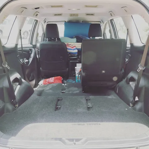 Our caravan build has begun. We have ripped out the seats from a Toyota Innova and are going to be installing some stora