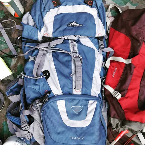 Here's a whole bunch of closeups of our gear. Safety stuff, backpacks, cooking stuff, pillows, umbrellas, etc. Are we mi