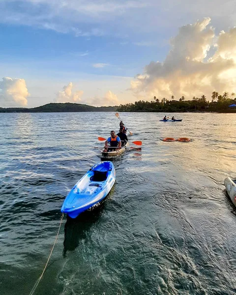 We went kayaking to an island that appears and disappears with the tide.