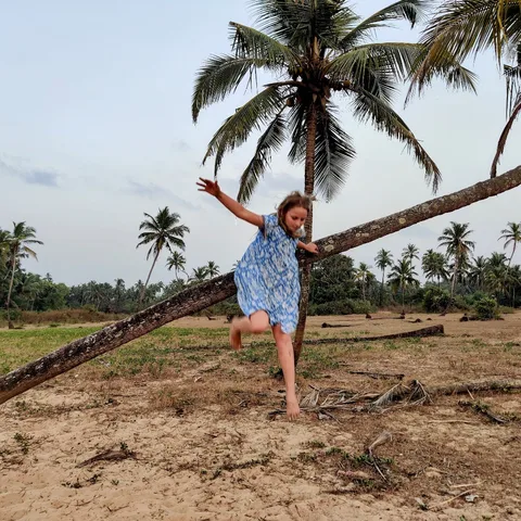 Climbing. Jumping. Barefoot.