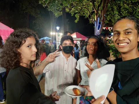 So glad that Dilshad called us over to the Goa Heritage Festival yesterday. The kids made friends with two kids from Sha